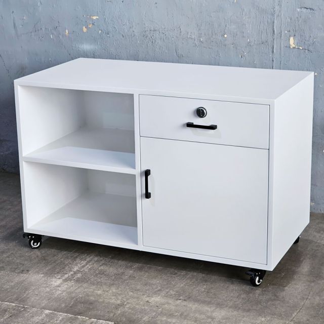 Tủ di động khóa số 80x40x65cm gỗ cao su TCN68083