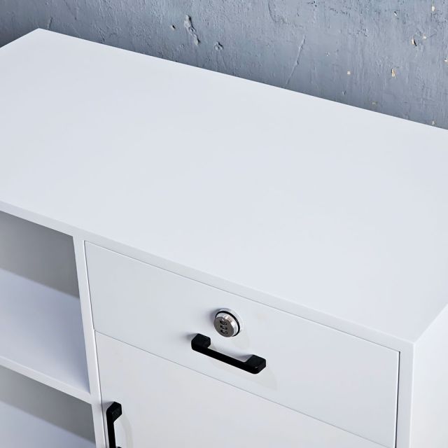 Tủ di động khóa số 80x40x65cm gỗ cao su TCN68083