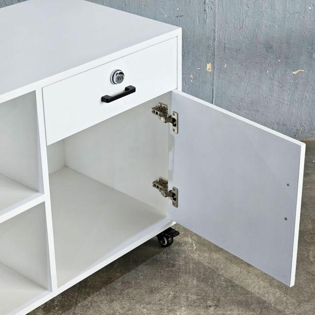 Tủ di động khóa số 80x40x65cm gỗ cao su TCN68083