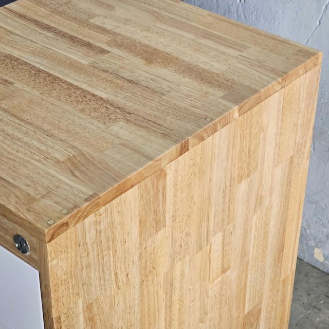 Tủ cá nhân 48x56x66cm gỗ cao su khung chân sắt KTB68244