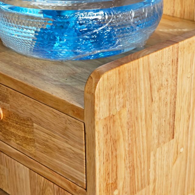 Tủ để bình nước di động 40x40x85cm gỗ cao su TDBN001