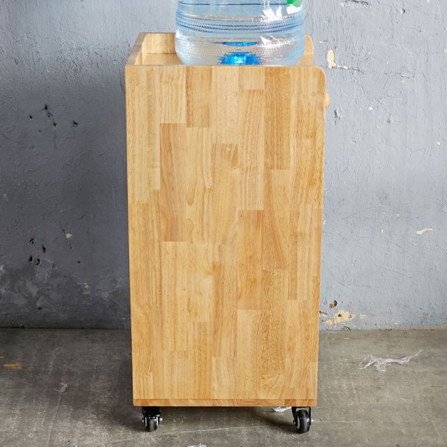 Tủ để bình nước di động 40x40x85cm gỗ cao su TDBN001