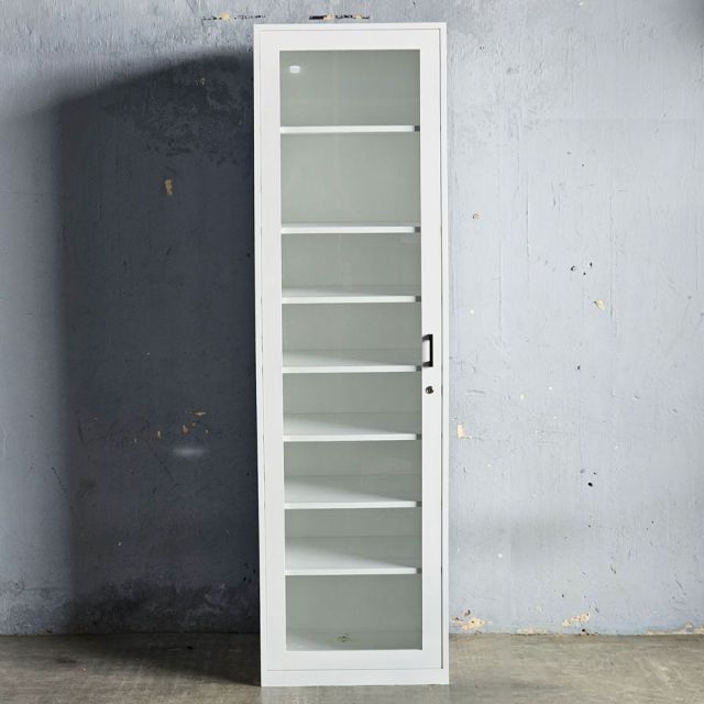 Tủ cửa kính 60x55x210cm gỗ cao su KTB68246