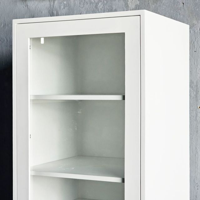 Tủ cửa kính 60x55x210cm gỗ cao su KTB68246