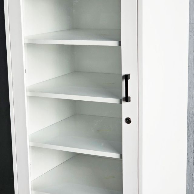 Tủ cửa kính 60x55x210cm gỗ cao su KTB68246