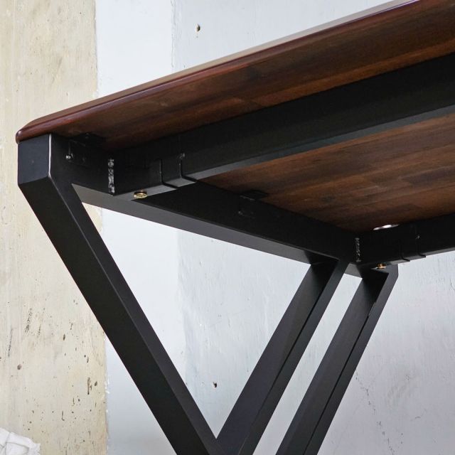 Bàn làm việc 140x70cm gỗ tràm chân chữ X đôi GD68113