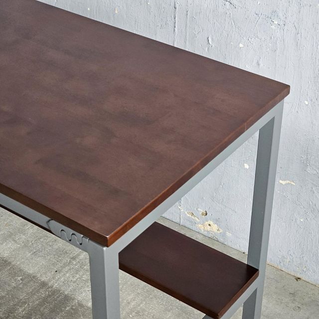 Bàn làm việc góc L 140x50x75cm gỗ cao su khung sắt CD68043