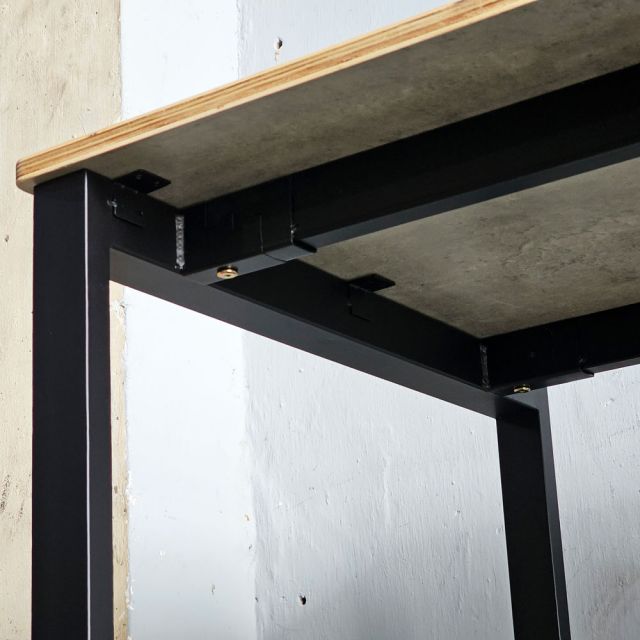 Bàn làm việc 140x70cm gỗ Plywood melamin màu bê tông hệ Rectang HBRT046