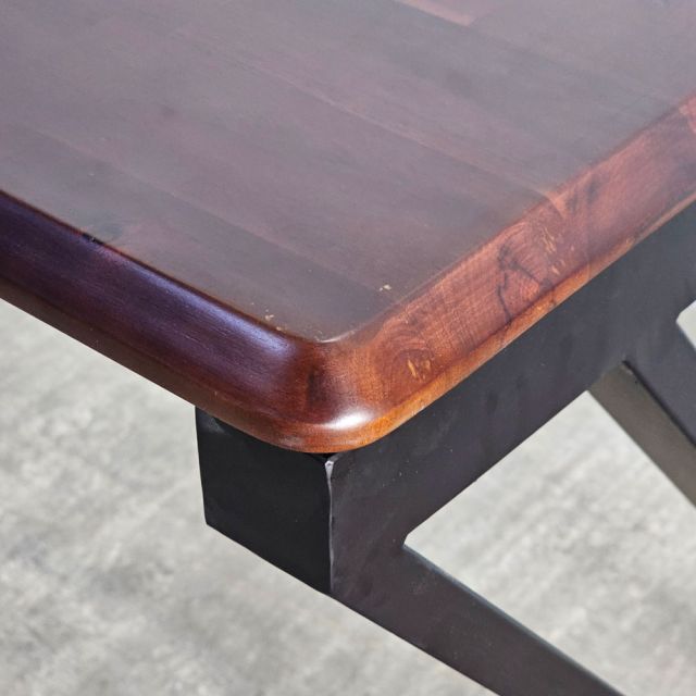 Bàn làm việc 140x70cm gỗ tràm chân chữ X đôi GD68113