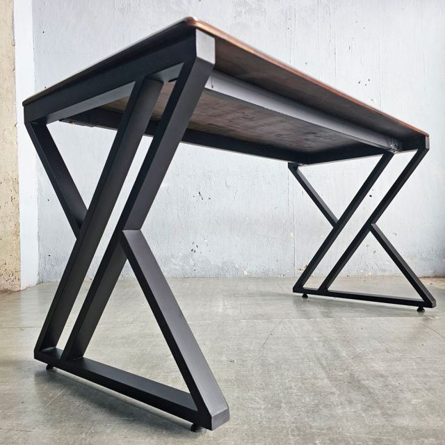 Bàn làm việc 140x70cm gỗ tràm chân chữ X đôi GD68113