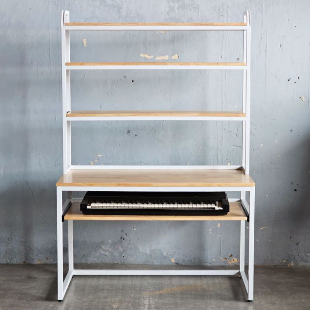 Bàn làm việc có khay đàn 120x60x180cm gỗ cao su FD68088