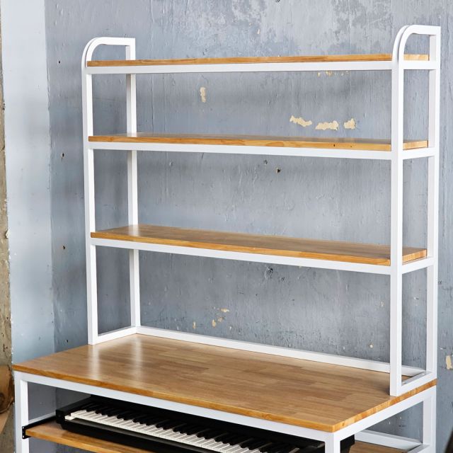 Bàn làm việc có khay đàn 120x60x180cm gỗ cao su FD68088