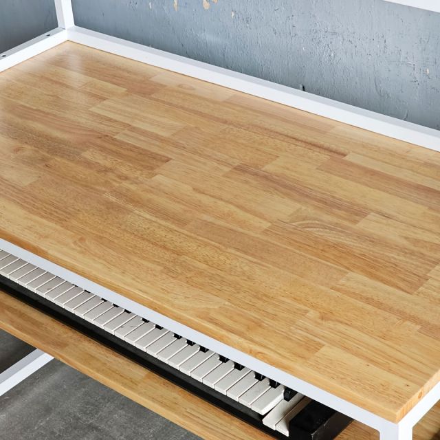 Bàn làm việc có khay đàn 120x60x180cm gỗ cao su FD68088