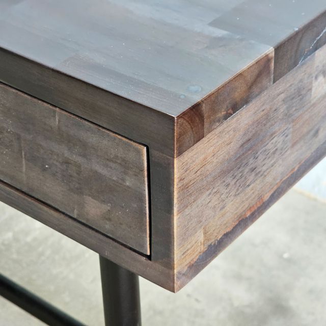 Bàn chân ống nước sắt TANDI 240x60x75cm gỗ tự nhiên BD68154