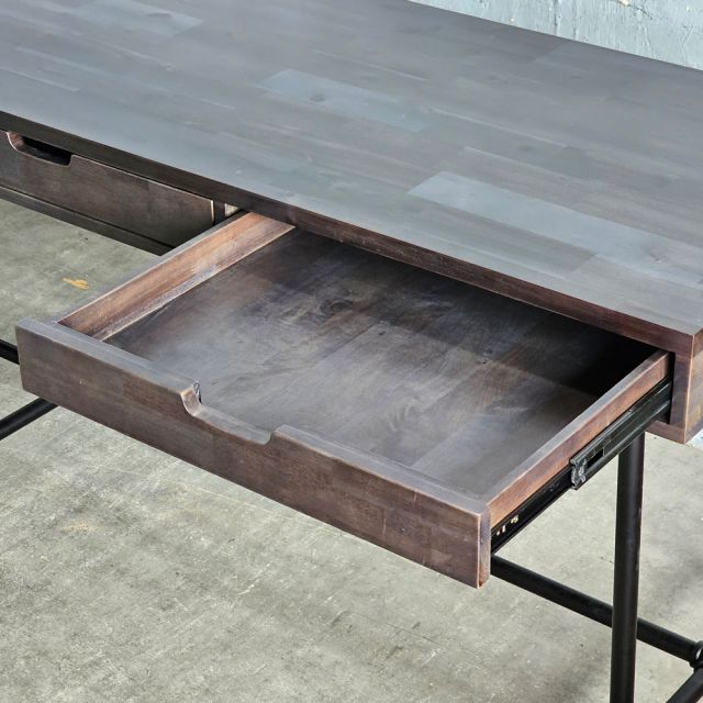 Bàn chân ống nước sắt TANDI 240x60x75cm gỗ tự nhiên BD68154