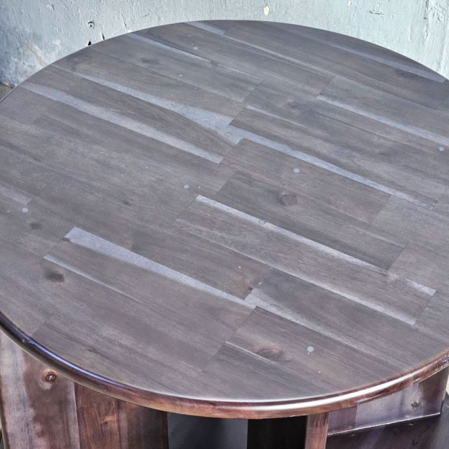 Bàn sofa tròn 2 tầng 70x70cm gỗ tràm TT68360