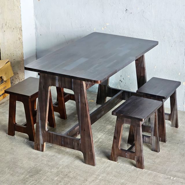 Combo bộ bàn ghế ăn gỗ tràm BBA225