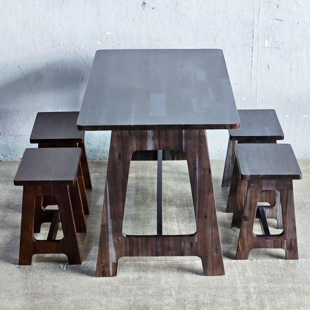 Combo bộ bàn ghế ăn gỗ tràm BBA225