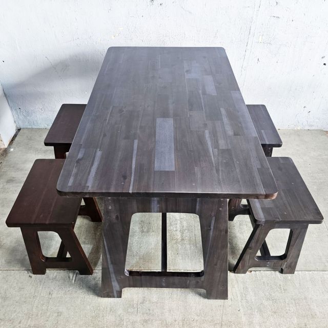 Combo bộ bàn ghế ăn gỗ tràm BBA225