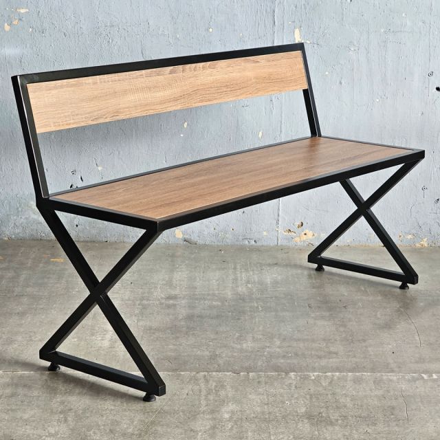Ghế bằng dài 120x40x75cm chân sắt chữ X gỗ plywood GBD070