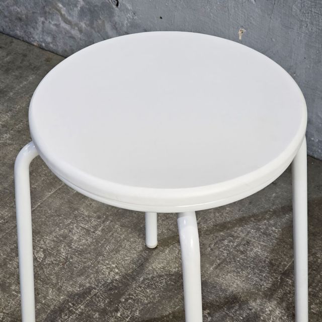 Ghế đôn tròn gỗ cao su chân sắt sơn màu GCF318