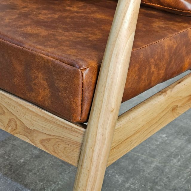 Ghế sofa đơn khung gỗ nệm xanh dương GSD68047