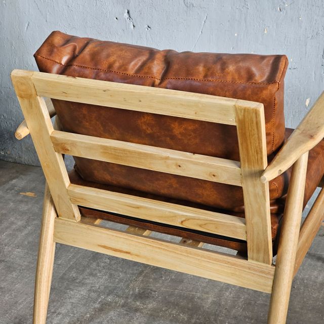 Ghế sofa đơn khung gỗ nệm xanh dương GSD68047