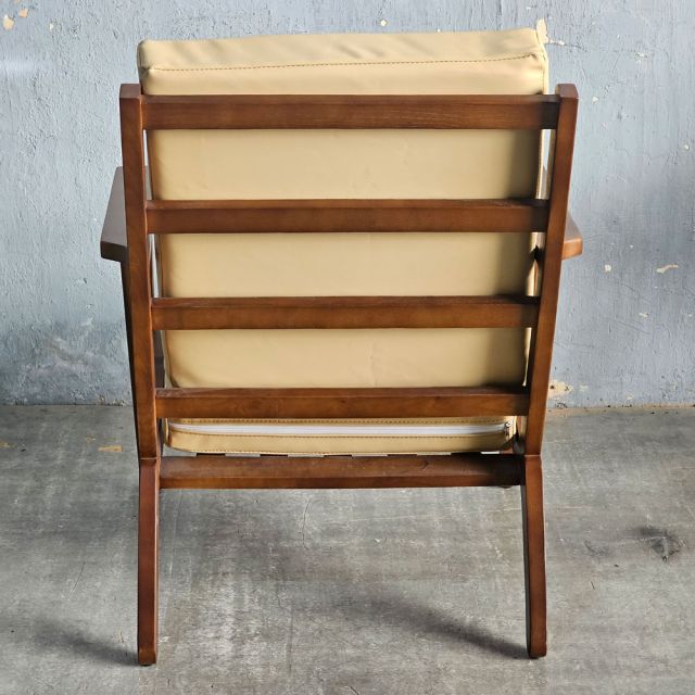 Ghế sofa đơn Land bọc da Si gỗ Ash GSD68120