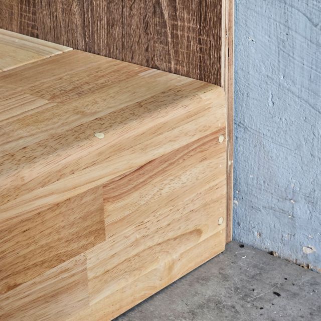 Giường ngủ 120x200cm gỗ cao su đầu giường gỗ plywood GN68059