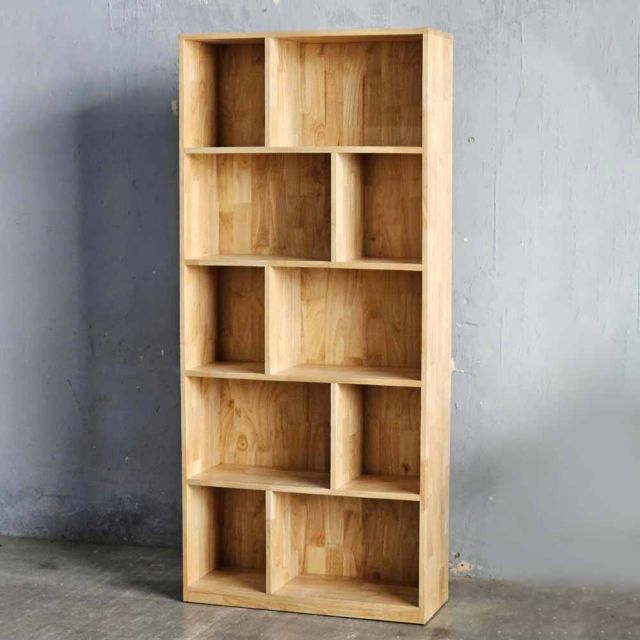 Kệ sách 5 tầng 80x30x180cm gỗ cao su KS68190