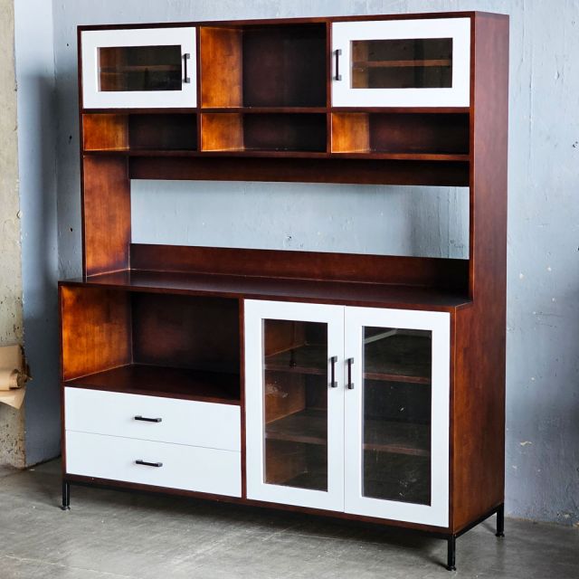 Kệ bếp đa năng 155x45x175cm gỗ cao su KB68087