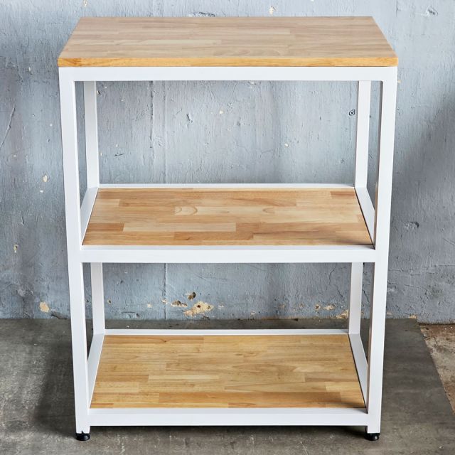 Kệ để đồ 3 tầng 70x45x88cm gỗ cao su KB68084
