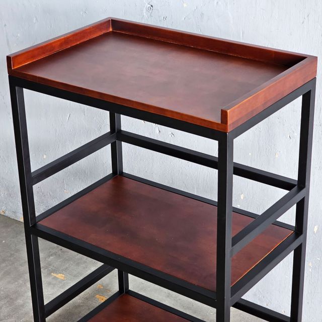 Kệ bếp di động 3 tầng 64x40x89cm gỗ cao su KB68082