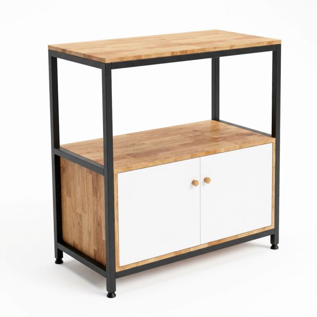 Kệ để lò vi sóng 90x40x90cm gỗ cao su KVS68017