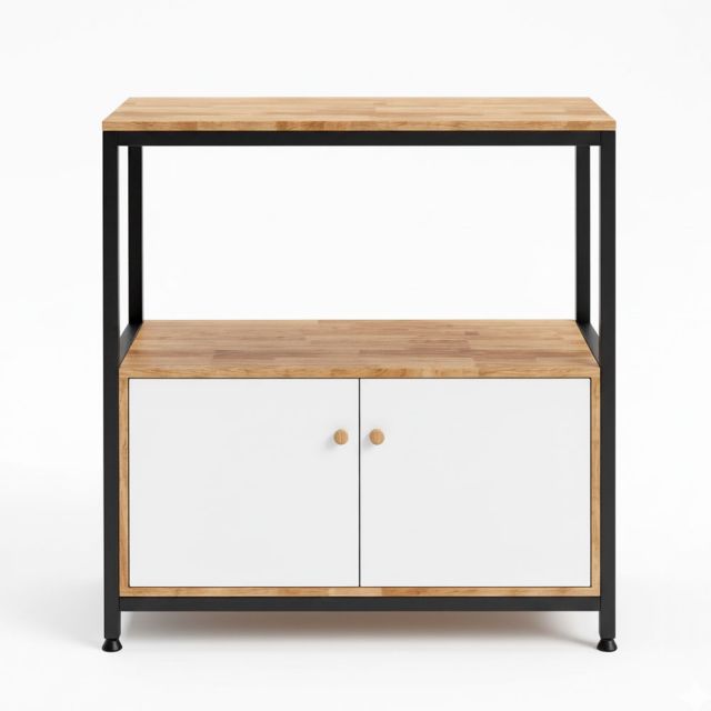 Kệ để lò vi sóng 90x40x90cm gỗ cao su KVS68017