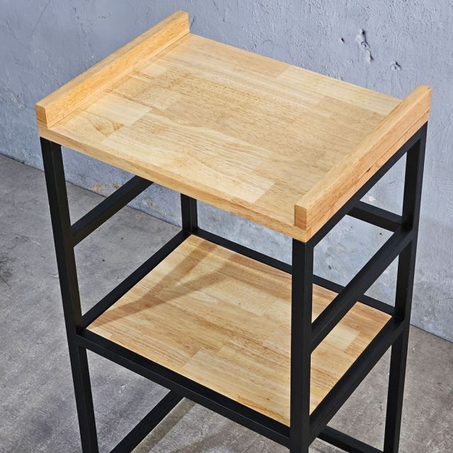 Kệ để lò vi sóng/lò nướng 42x32x80cm gỗ cao su KVS68016