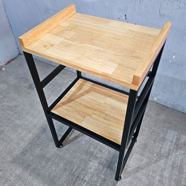 Kệ để lò vi sóng/lò nướng 42x32x80cm gỗ cao su KVS68016