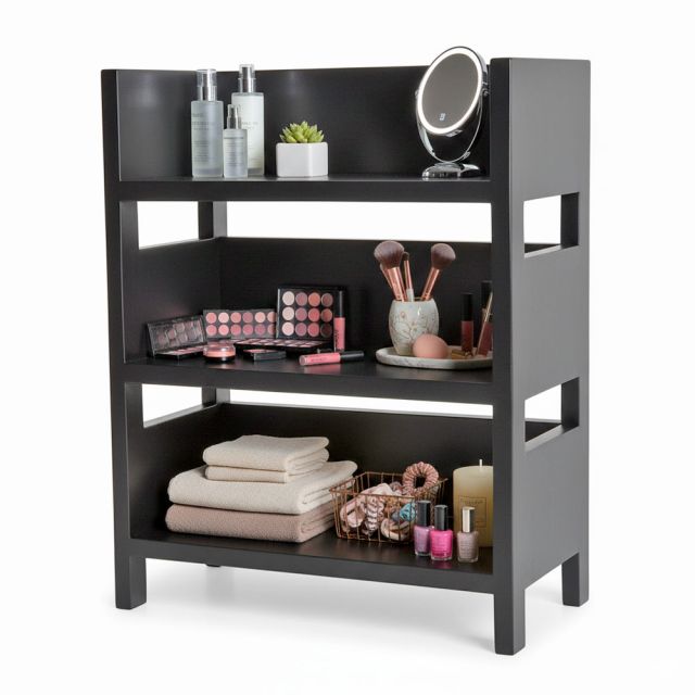 Kệ mỹ phẩm để bàn 40x20x50cm gỗ cao su KMPB001