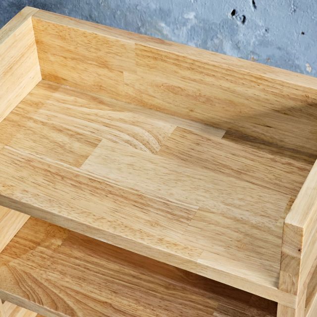 Kệ mỹ phẩm để bàn 40x20x50cm gỗ cao su KMPB002