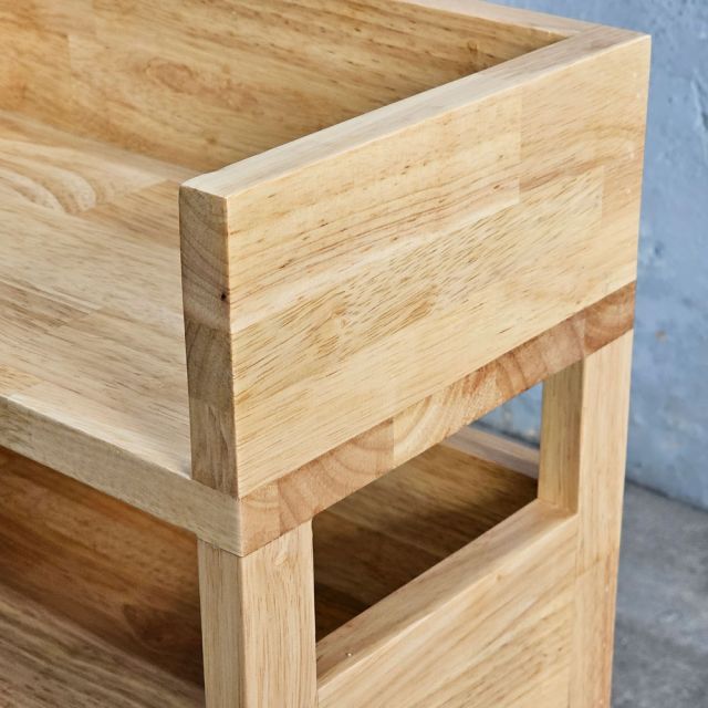 Kệ mỹ phẩm để bàn 40x20x50cm gỗ cao su KMPB002