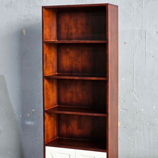 Kệ sách có ngăn tủ 60x26x180cm gỗ cao su KS68290
