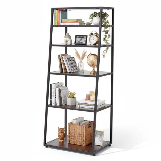 Kệ trang trí hình thang 60x45x150cm gỗ cao su KTT68052