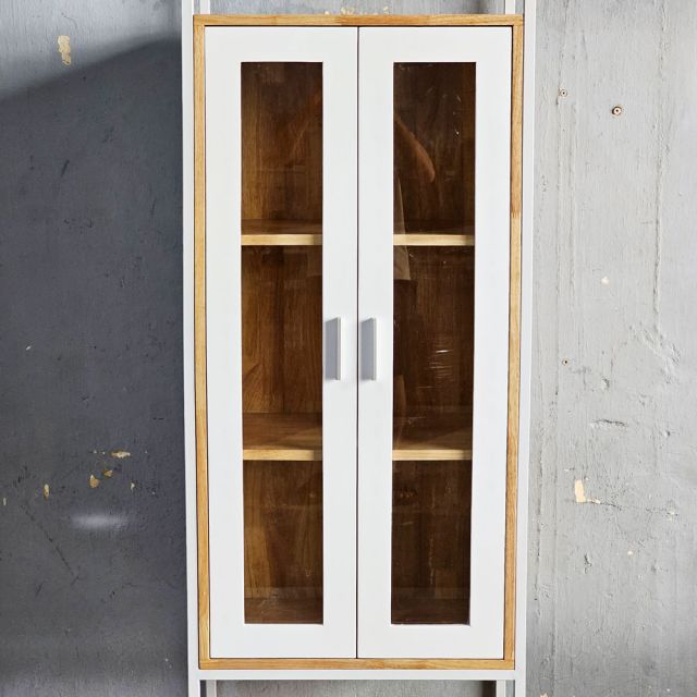 Kệ trang trí tủ kính LEKO 60x40x200cm gỗ cao su KTB68214