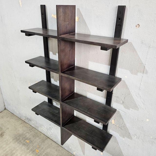 Kệ trang trí treo tường 80x20x120cm gỗ cao su KTT68053