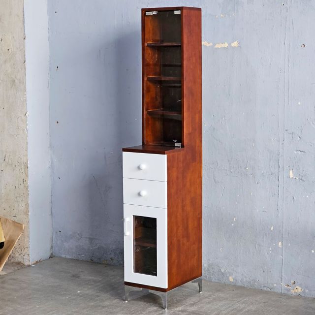 Tủ lưu trữ nước hoa TINY 30x40x170cm gỗ cao su TBTL002