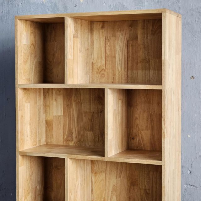 Kệ sách 5 tầng 80x30x180cm gỗ cao su KS68190