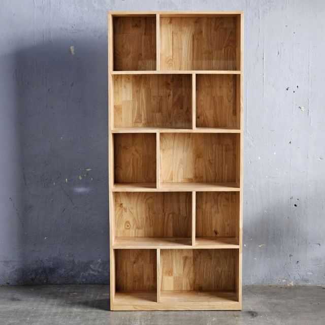 Kệ sách 5 tầng 80x30x180cm gỗ cao su KS68190