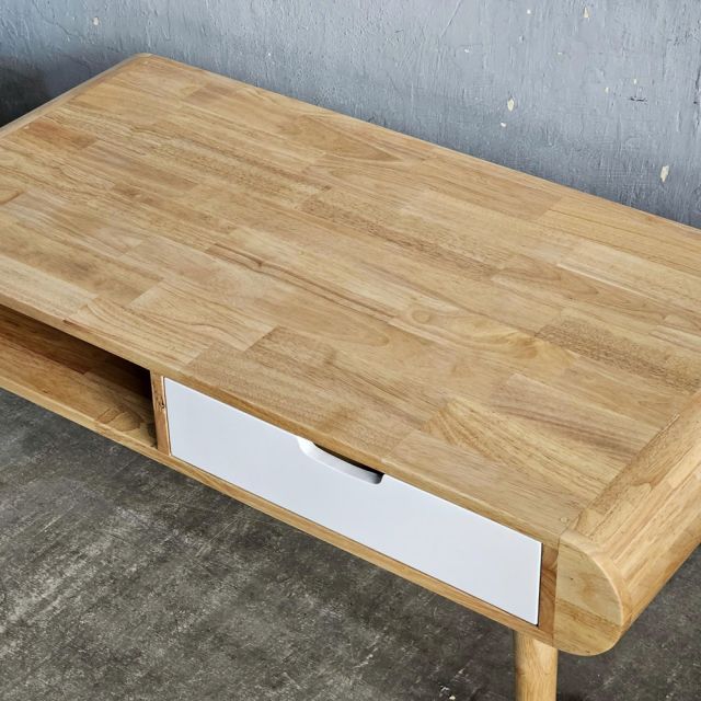 Bàn sofa bo cong 120x60x45cm gỗ cao su TT68336