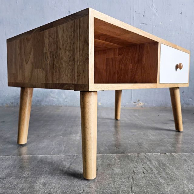 Bàn sofa chữ nhật 80x50x45cm gỗ cao su TT68361