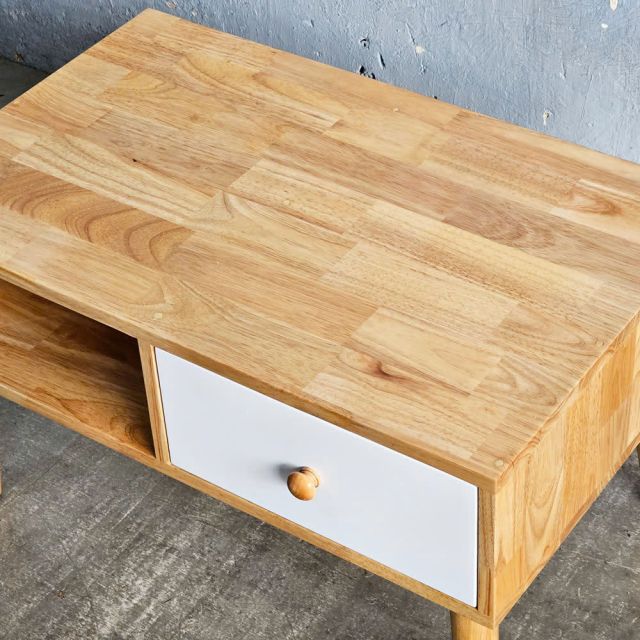 Bàn sofa chữ nhật 80x50x45cm gỗ cao su TT68361